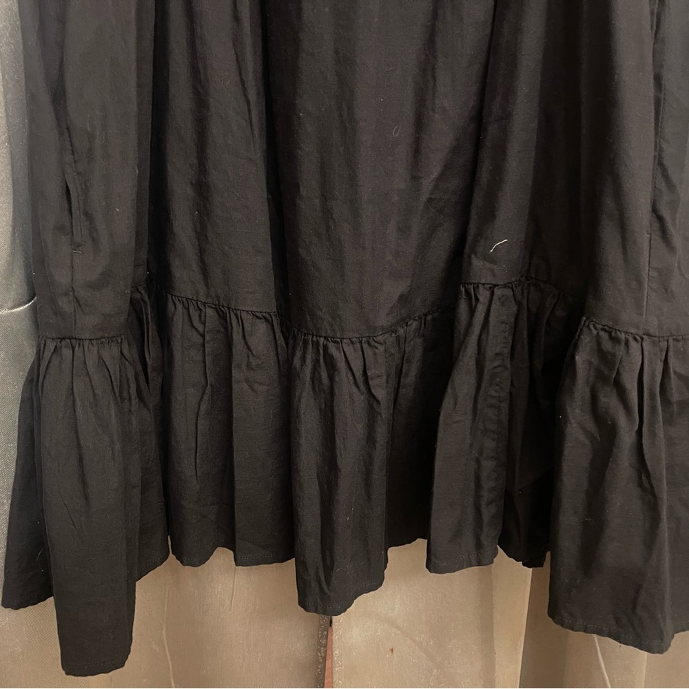 A.N.A a new approach, black tiered smock dress light weight. JCPenny plus size - Picture 3 of 8